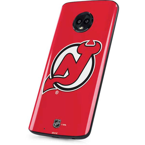 NHL New Jersey Devils Solid Background Moto G6 Skin