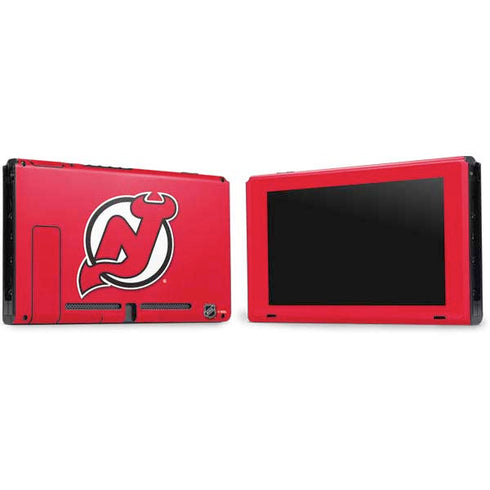 NHL New Jersey Devils Solid Background Nintendo Switch Bundle Skin