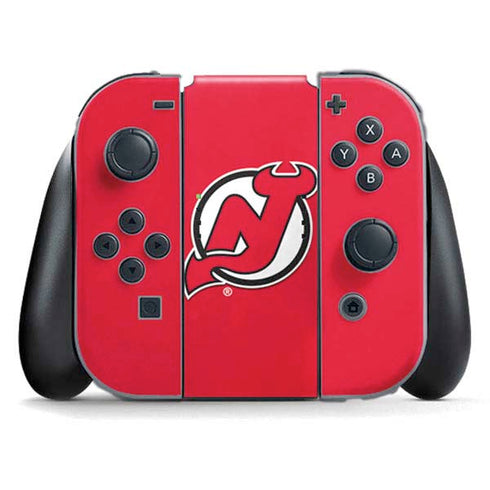 NHL New Jersey Devils Solid Background Nintendo Switch (2017-2021) Joy-Con Controller Skin
