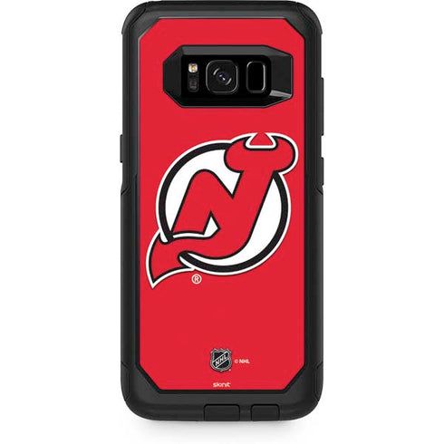 NHL New Jersey Devils Solid Background Otterbox Commuter Galaxy Skin