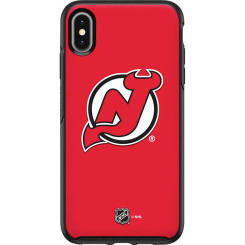 NHL New Jersey Devils Solid Background Otterbox Symmetry iPhone Skin