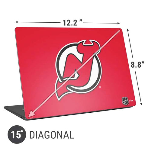 NHL New Jersey Devils Solid Background Universal Laptop 15in (12.2 x 8.8in) Skin