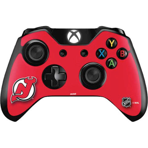 NHL New Jersey Devils Solid Background Xbox One Controller Skin