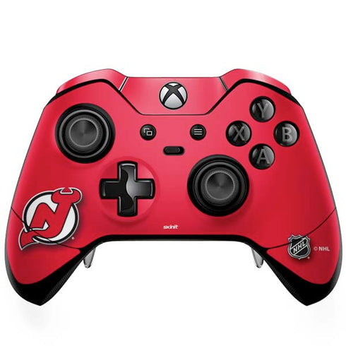 NHL New Jersey Devils Solid Background Xbox One Elite Controller Skin