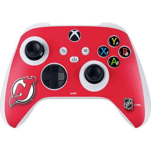 NHL New Jersey Devils Solid Background Xbox Series S Controller Skin