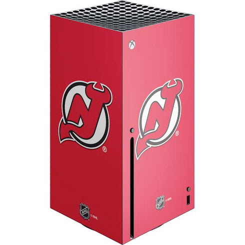 NHL New Jersey Devils Solid Background Xbox Series X Console Skin