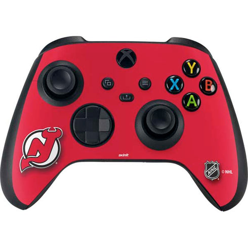 NHL New Jersey Devils Solid Background Xbox Series X Controller Skin