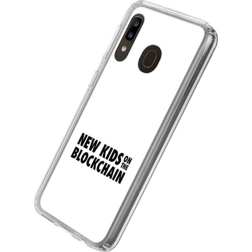 New Kids On The Blockchain Galaxy A20 Clear Case