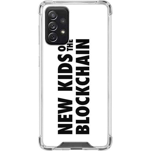 New Kids On The Blockchain Galaxy A72 5G Clear Case