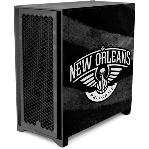 NBA New Orleans Pelicans Black Animal Print Corsair 4000D Tempered Glass Mid-Tower ATX Case Skin
