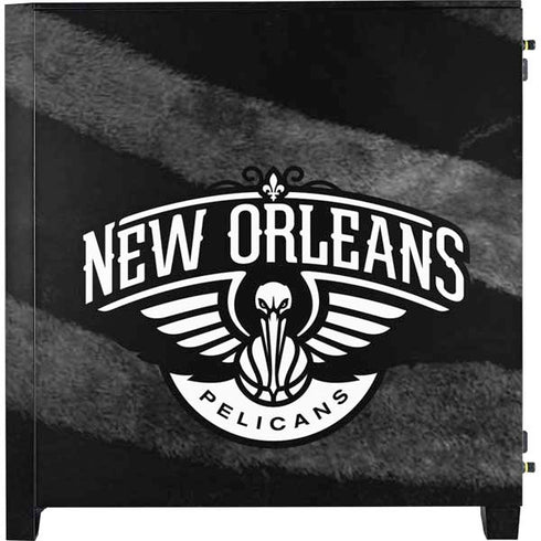 NBA New Orleans Pelicans Black Animal Print Corsair 4000D Tempered Glass Mid-Tower ATX Case Skin