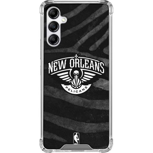 NBA New Orleans Pelicans Black Animal Print Galaxy A14 5G Clear Case