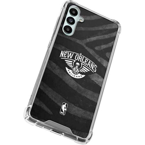 NBA New Orleans Pelicans Black Animal Print Galaxy A15 5G Clear Case