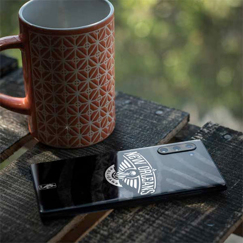 NBA New Orleans Pelicans Black Animal Print Galaxy Note 10 Skin