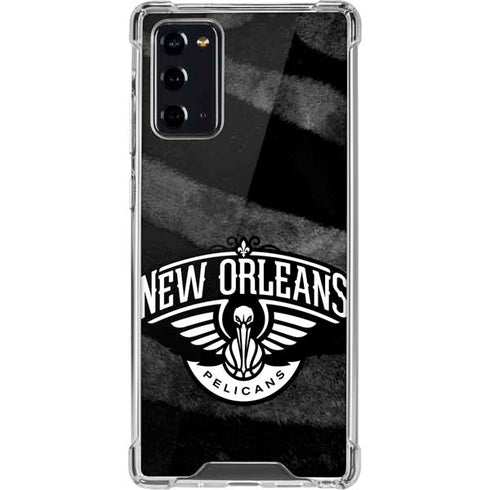 NBA New Orleans Pelicans Black Animal Print Galaxy Note20 5G Clear Case
