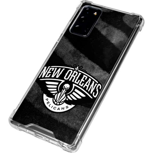 NBA New Orleans Pelicans Black Animal Print Galaxy Note20 5G Clear Case