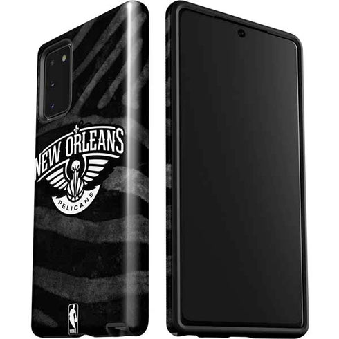 NBA New Orleans Pelicans Black Animal Print Galaxy Note20 5G Pro Case