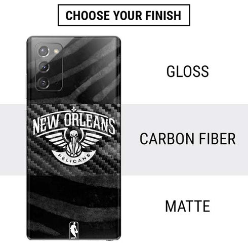 NBA New Orleans Pelicans Black Animal Print Galaxy Note20 5G Skin