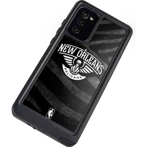 NBA New Orleans Pelicans Black Animal Print Galaxy Note20 5G Waterproof Case
