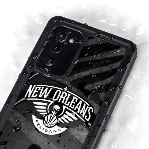 NBA New Orleans Pelicans Black Animal Print Galaxy Note20 5G Waterproof Case