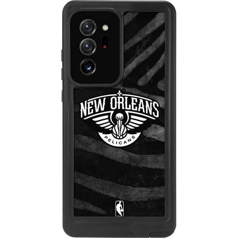 NBA New Orleans Pelicans Black Animal Print Galaxy Note20 Ultra 5G Waterproof Case