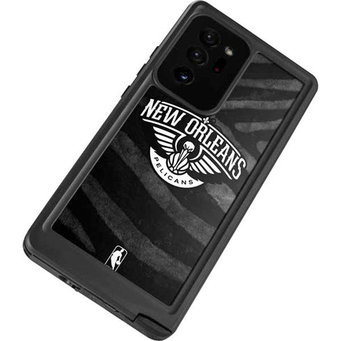 NBA New Orleans Pelicans Black Animal Print Galaxy Note20 Ultra 5G Waterproof Case
