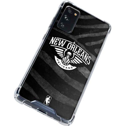 NBA New Orleans Pelicans Black Animal Print Galaxy S20 FE Clear Case
