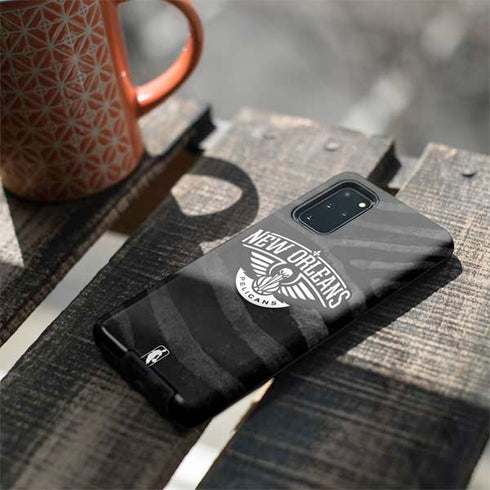 NBA New Orleans Pelicans Black Animal Print Galaxy S20 Plus Pro Case