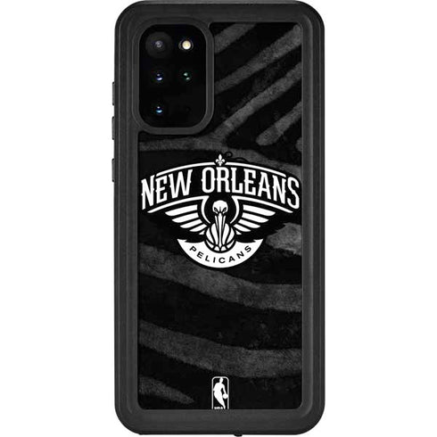 NBA New Orleans Pelicans Black Animal Print Galaxy S20 Plus Waterproof Case