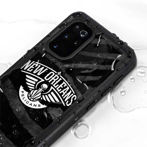 NBA New Orleans Pelicans Black Animal Print Galaxy S20 Plus Waterproof Case
