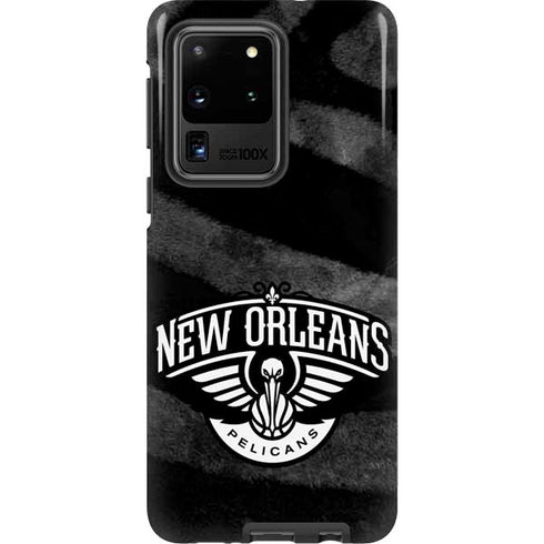 NBA New Orleans Pelicans Black Animal Print Galaxy S20 Ultra 5G Pro Case