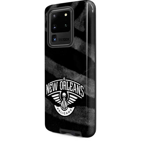 NBA New Orleans Pelicans Black Animal Print Galaxy S20 Ultra 5G Pro Case
