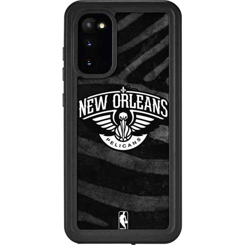 NBA New Orleans Pelicans Black Animal Print Galaxy S20 Waterproof Case