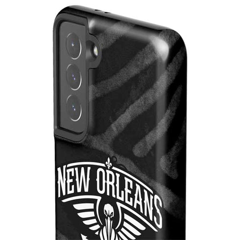 NBA New Orleans Pelicans Black Animal Print Galaxy S21 5G Pro Case