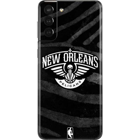 NBA New Orleans Pelicans Black Animal Print Galaxy S21 Plus 5G Skin
