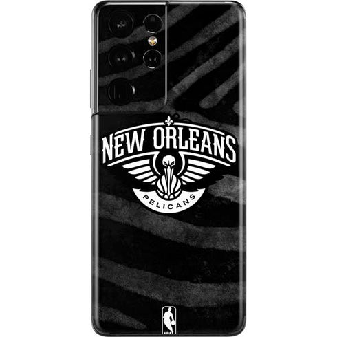 NBA New Orleans Pelicans Black Animal Print Galaxy S21 Ultra 5G Skin