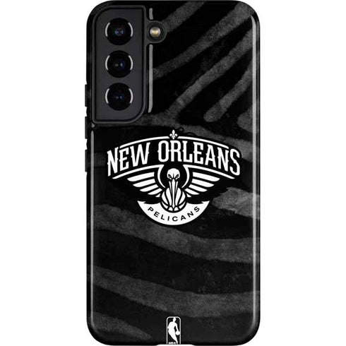 NBA New Orleans Pelicans Black Animal Print Galaxy S22 Pro Case
