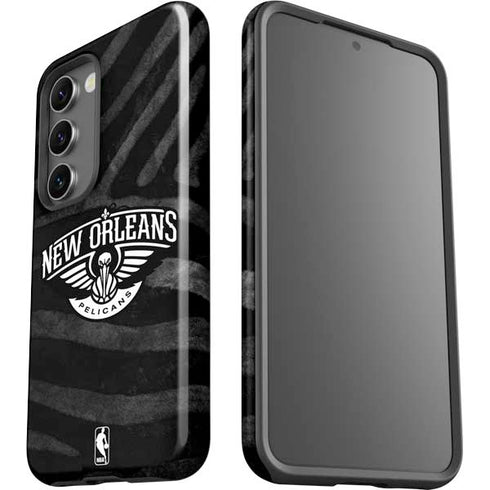 NBA New Orleans Pelicans Black Animal Print Galaxy S23 Pro Case