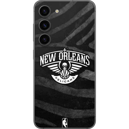 NBA New Orleans Pelicans Black Animal Print Galaxy S23 Skin