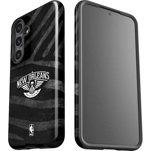 NBA New Orleans Pelicans Black Animal Print Galaxy S24 Impact Case