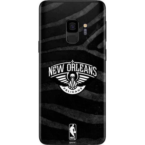 NBA New Orleans Pelicans Black Animal Print Galaxy S9 Skin