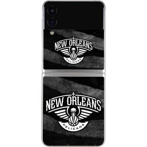 NBA New Orleans Pelicans Black Animal Print Galaxy Z Flip3 5G Skin