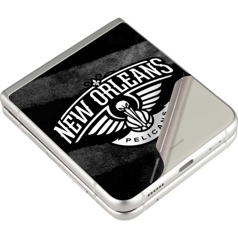 NBA New Orleans Pelicans Black Animal Print Galaxy Z Flip3 5G Skin