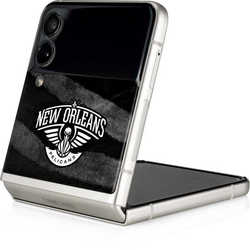 NBA New Orleans Pelicans Black Animal Print Galaxy Z Flip3 5G Skin