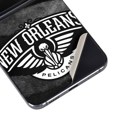 NBA New Orleans Pelicans Black Animal Print Galaxy Z Flip5 5G Skin