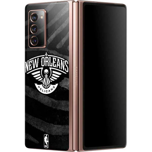 NBA New Orleans Pelicans Black Animal Print Galaxy Z Fold2 5G Skin
