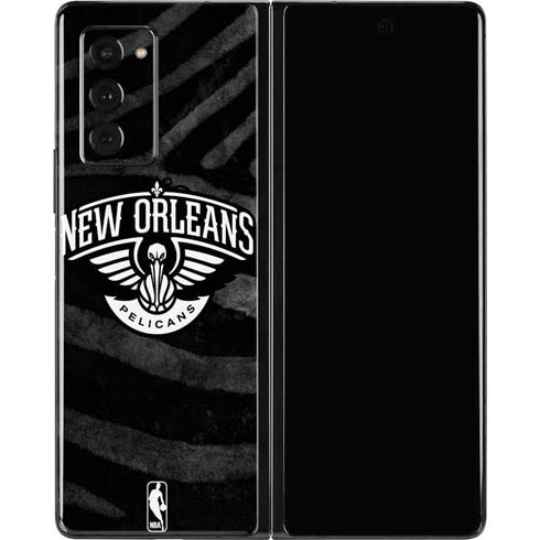 NBA New Orleans Pelicans Black Animal Print Galaxy Z Fold2 5G Skin