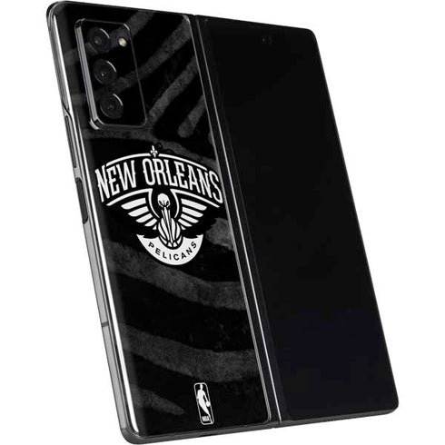 NBA New Orleans Pelicans Black Animal Print Galaxy Z Fold2 5G Skin