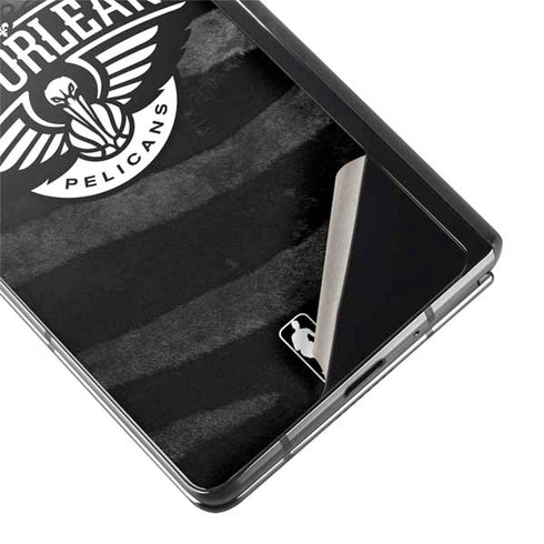 NBA New Orleans Pelicans Black Animal Print Galaxy Z Fold2 5G Skin