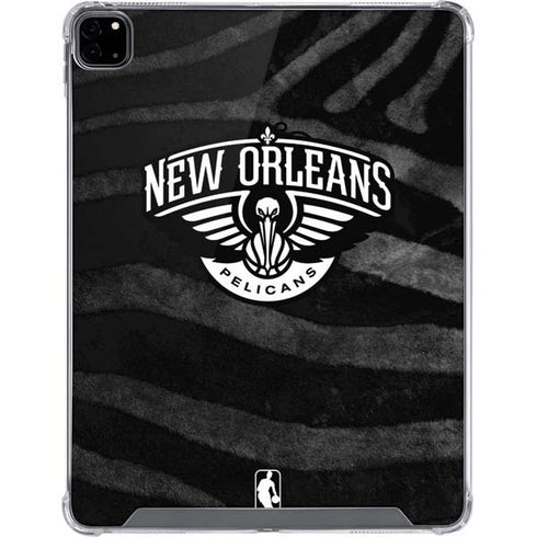 NBA New Orleans Pelicans Black Animal Print iPad Pro 12.9in (2020) Clear Case